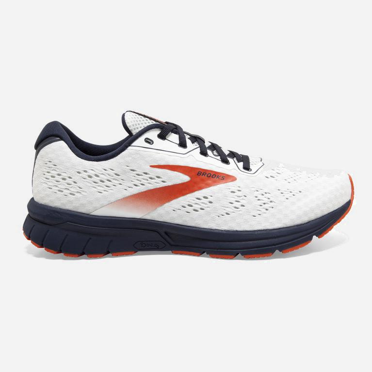 Brooks Anthem 4 Neutral Hardloopschoenen voor Heren Wit/Donkerblauw/Rood (SONGR-1328)